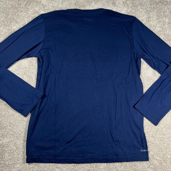 Adidas Mens Large Blue Crew Neck Pullover Long Sleeve NYCFC Performance Tee‎ NWT - Picture 2 of 8